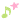 a blurred image of a pink and green music note and a star .