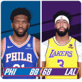 Philadelphia 76ers (88) Vs. Los Angeles Lakers (68) Third-fourth Period Break GIF - Nba Basketball Nba 2021 GIFs