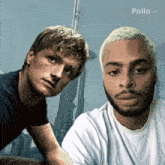 two men are standing next to each other with pollo.ai written on the bottom right