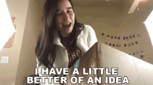I Have A Little Better Of An Idea Hannah Fawcett GIF - I Have A Little Better Of An Idea Hannah Fawcett Laughing Pikachu GIFs