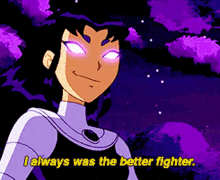 Teen Titans Blackfire GIF - Teen Titans Blackfire I Always Was The Better Fighter GIFs
