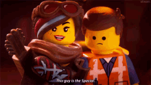 lego movie wyldstyle this guy is the special hes special special