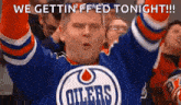 Edmonton Oilers Guy Cheering GIF