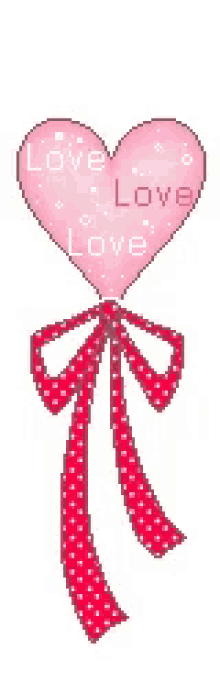 a pixel art of a heart with the word love written on it
