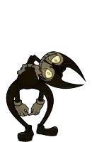 a drawing of a cartoon character with a long horn