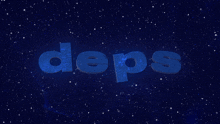 the word deps is displayed on a blue background