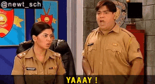 Yaay Aye India Police Salute GIF - Yaay Aye India Police Salute Chandramukhi Chautala GIFs