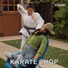 Karate Chop Gloria GIF - Karate Chop Gloria Side Hustle GIFs