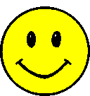a cartoon smiley face with its mouth open and a surprised look on its face .
