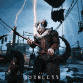 a video game called the bornless features a clown with a spear