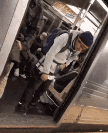 Sleeping Standing GIF - Sleeping Standing Subway GIFs