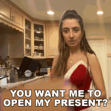 You Want Me To Open My Present Lauren Francesca GIF - You Want Me To Open My Present Lauren Francesca Iwantmylauren GIFs