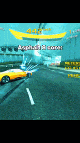 a screenshot of a video game that says asphalt 8 core on it