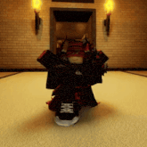 a video game character is standing in front of a door
