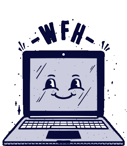 Wfh Laptop Sticker - Wfh Laptop Mac Stickers