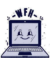 Wfh Laptop Sticker - Wfh Laptop Mac Stickers