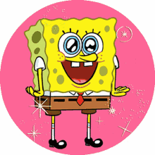 spongebob happy excited sparkle