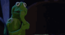 A Real Nail Biter GIF - Kermit Kermit The Frog Nervous GIFs