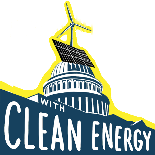 Power America With Clean Energy Power Sticker - Power America With Clean Energy Power America Stickers