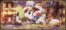isane kotetsu is robin 's poster with a man holding gifts