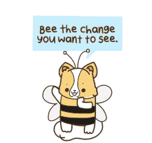 bee puns cute positive dog