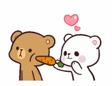 milk and mocha poke carrot cute love