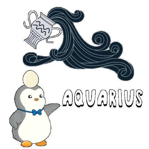 Penguin Pudgy Sticker - Penguin Pudgy Astrology Stickers