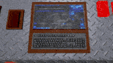 a computer monitor with a screen that says ' interactive virus malware system ' on it