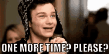 One More Time? Please? GIF - Please One More Time Glee GIFs