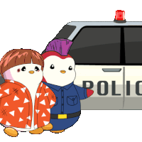 Police Penguin Sticker - Police Penguin Pudgy Stickers