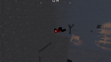 a person is standing on a roof in a video game .