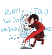 rwby ruby rose weiss schnee funny clingy