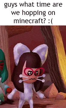 Guys What Time Are We Hopping On Minecraft Miitopia GIF
