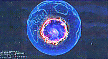 a blue circle with a red circle in the middle that says ' venus '