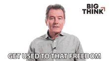 Get Used To That Freedom Bryan Cranston GIF - Get Used To That Freedom Bryan Cranston Big Think GIFs