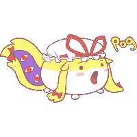 a cartoon drawing of a squirrel with a surprised look on its face and the word pog below it