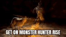 Get On Monster Hunter GIF - Get On Monster Hunter Monster Hunter Rise GIFs