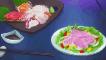 刺身　魚　贅沢　おしゃれ GIF - Sashimi GIFs