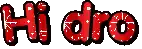 the word hidro is written in red on a white background .