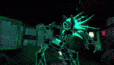 a cartoon character is being attacked by a glowing sphere