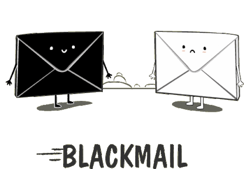 Downsign Blackmail Sticker - Downsign Blackmail Mail Stickers