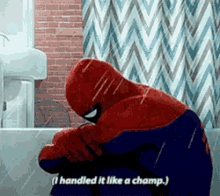 Spiderman Crying GIF - Spiderman Crying Shower GIFs