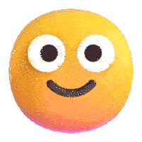 a yellow smiley face with its eyes closed and a smile