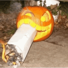 Pumpkin Cigarette GIF