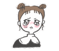 a drawing of a girl with buns on her hair