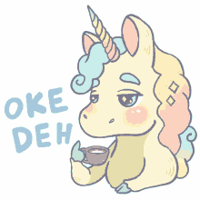 sarcastic soda cake unicorn oke deh blushing cup of coffee
