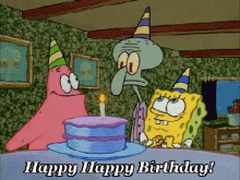 Happy Birthday Spongebob GIF - Happy Birthday Spongebob Patrick Star GIFs