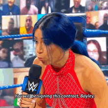 sasha banks you will be signing this contract bayley wwe smack down