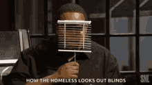 Mini Blinds How The Homeless GIF - Mini Blinds How The Homeless Looks Out Blinds GIFs