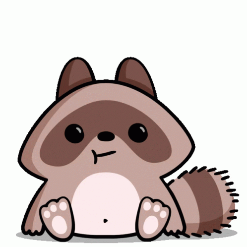 Racoon Asks, Who Me? Sticker - Because Baby Animals Cute Adorable -  Discover & Share GIFs